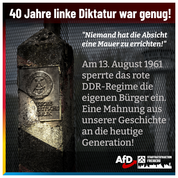 13. August 1961 - Mahnung und Erinnerung