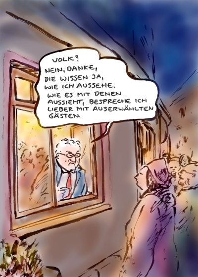 Bernd Zeller Cartoon: ... Hoher Besuch