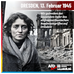 In Gedenken an die Opfer des Luftangriffes auf Dresden 